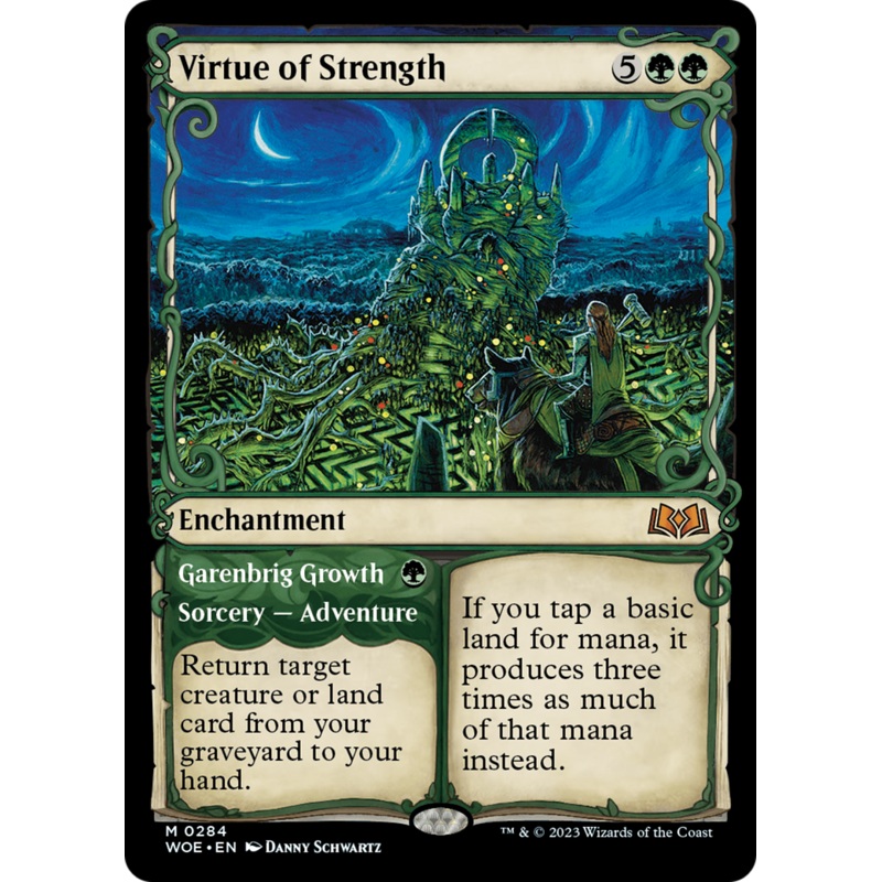 Virtue of Strength // Garenbrig Growth (Showcase) [Wilds of Eldraine]