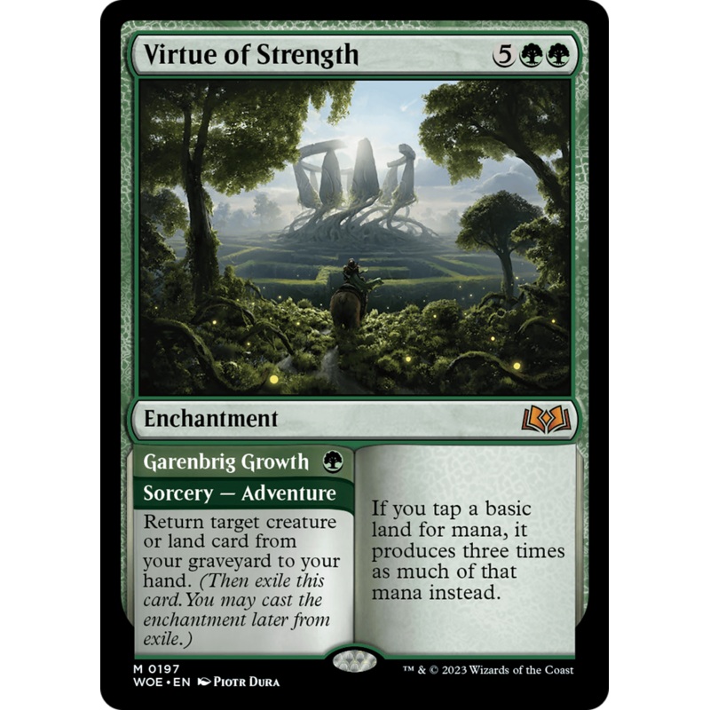 Virtue of Strength // Garenbrig Growth [Wilds of Eldraine]
