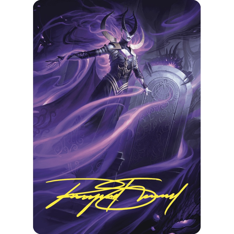 Ashiok, Wicked Manipulator Art Card (10/81) (Gold-Stamped Signature) [Wilds of Eldraine Art Series]