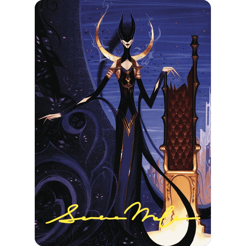 Ashiok, Wicked Manipulator Art Card (57/81) (Gold-Stamped Signature) [Wilds of Eldraine Art Series]