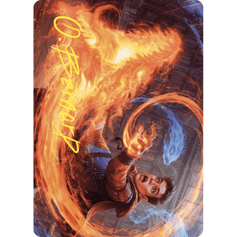Frantic Firebolt Art Card (Gold-Stamped Signature) [Wilds of Eldraine Art Series]