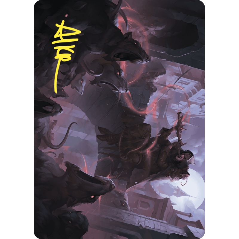Gnawing Crescendo Art Card (Gold-Stamped Signature) [Wilds of Eldraine Art Series]
