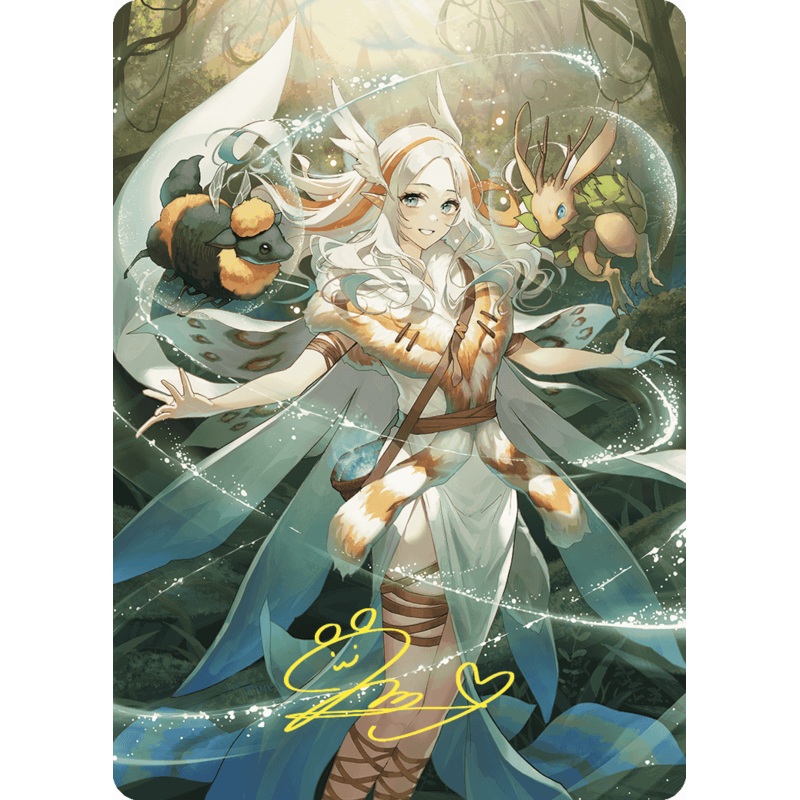 Greater Auramancy Anime Art Card (Gold-Stamped Signature) [Wilds of Eldraine Art Series]