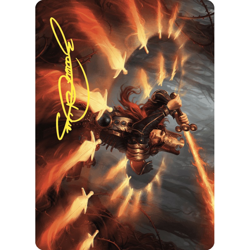 Heartflame Duelist Art Card (Gold-Stamped Signature) [Wilds of Eldraine Art Series]