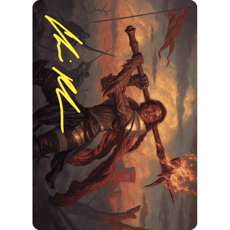 Imodane, the Pyrohammer Art Card (Gold-Stamped Signature) [Wilds of Eldraine Art Series]