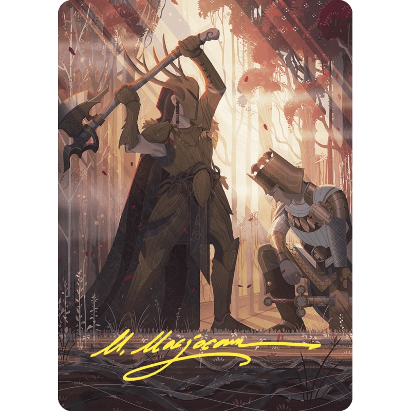 Karmic Justice Art Card (Gold-Stamped Signature) [Wilds of Eldraine Art Series]