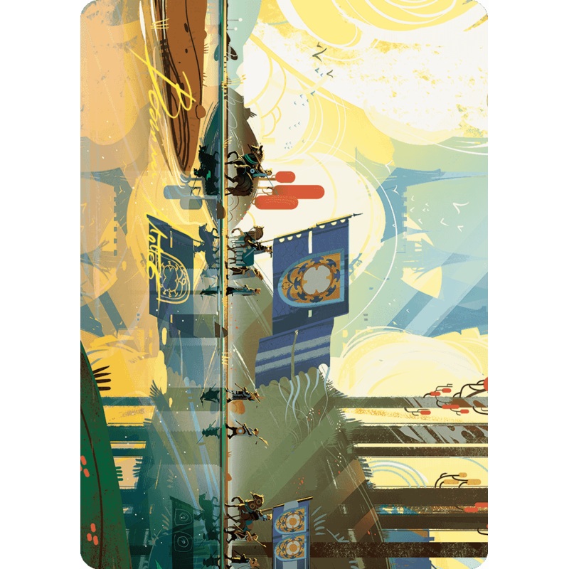 Knightly Valor Art Card (Gold-Stamped Signature) [Wilds of Eldraine Art Series]