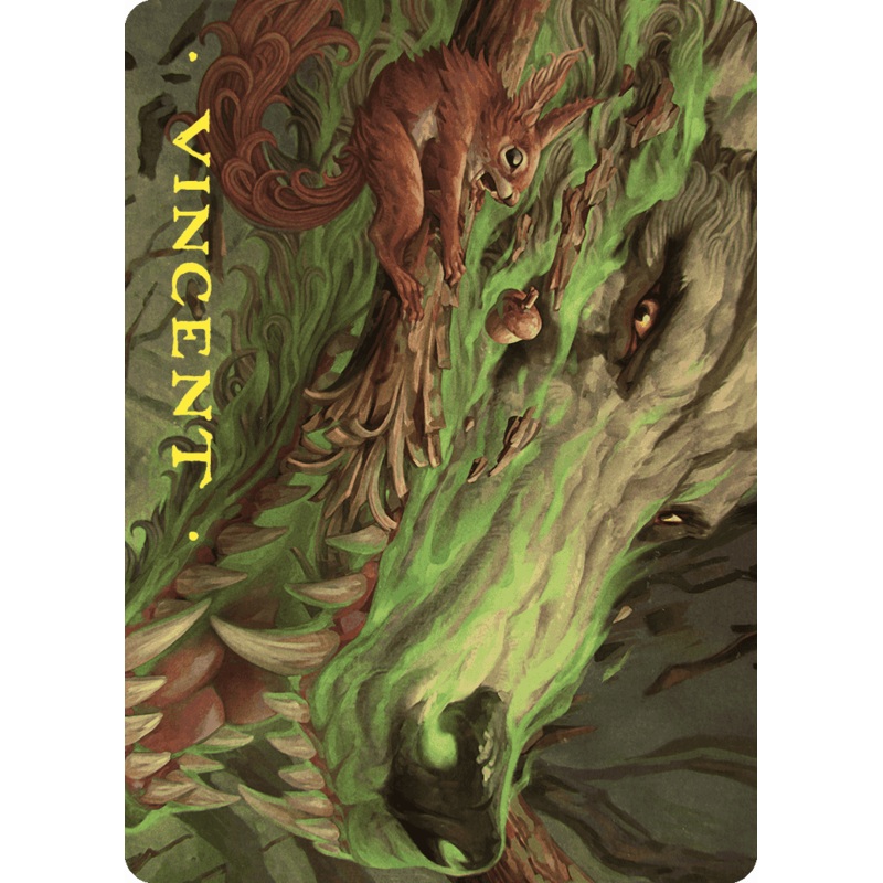 Leaping Ambush Art Card (Gold-Stamped Signature) [Wilds of Eldraine Art Series]