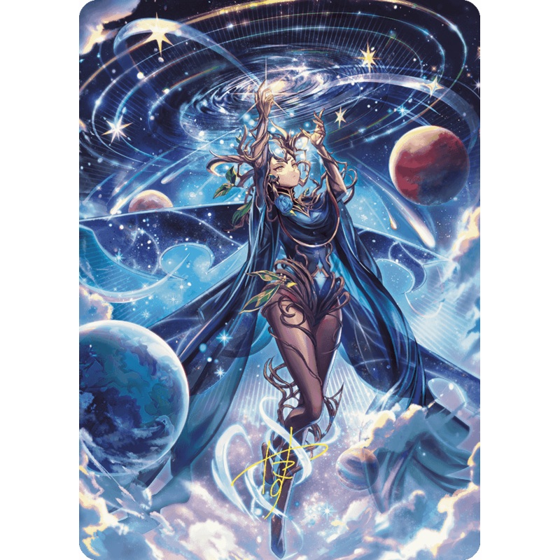 Omniscience Anime Art Card (Gold-Stamped Signature) [Wilds of Eldraine Art Series]