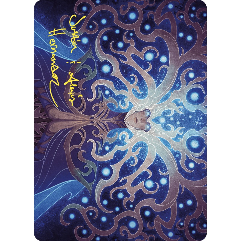 Omniscience Art Card (Gold-Stamped Signature) [Wilds of Eldraine Art Series]