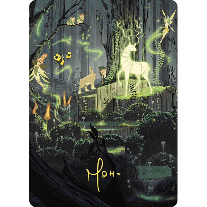 Primal Vigor Art Card (Gold-Stamped Signature) [Wilds of Eldraine Art Series]