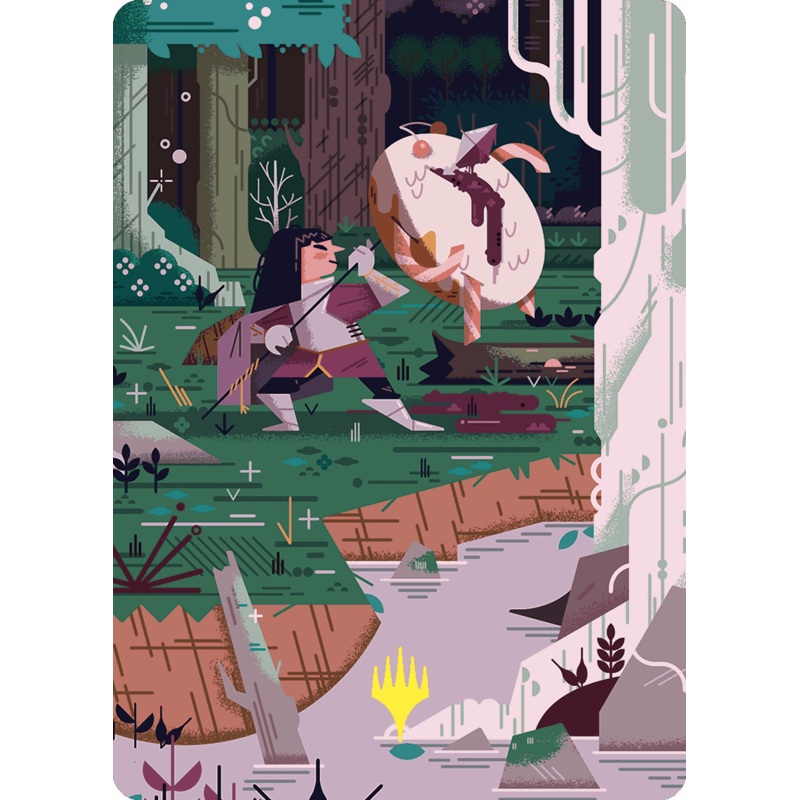 Stab Wound Art Card (Gold-Stamped Planeswalker Symbol) [Wilds of Eldraine Art Series]