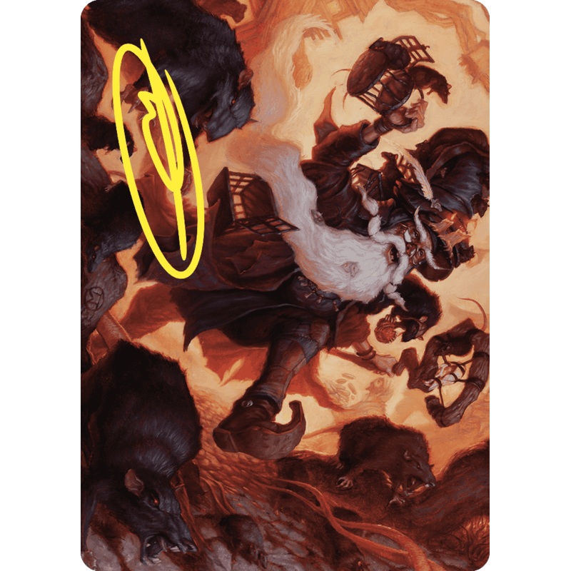 Tattered Ratter Art Card (Gold-Stamped Signature) [Wilds of Eldraine Art Series]