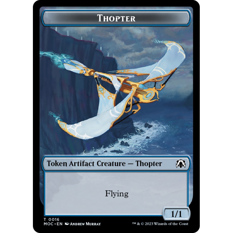 Thopter // Gold Double-Sided Token [March of the Machine Commander Tokens]