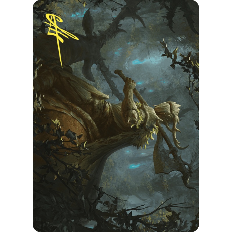Verdant Outrider Art Card (Gold-Stamped Signature) [Wilds of Eldraine Art Series]