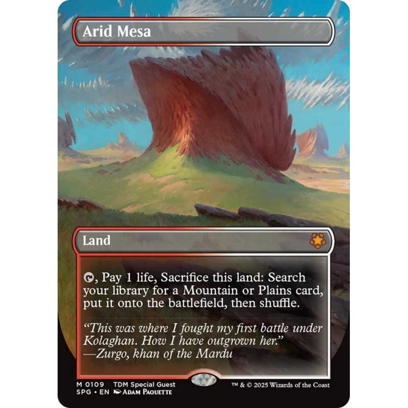 Arid Mesa (Borderless) [Tarkir: Dragonstorm Special Guests]