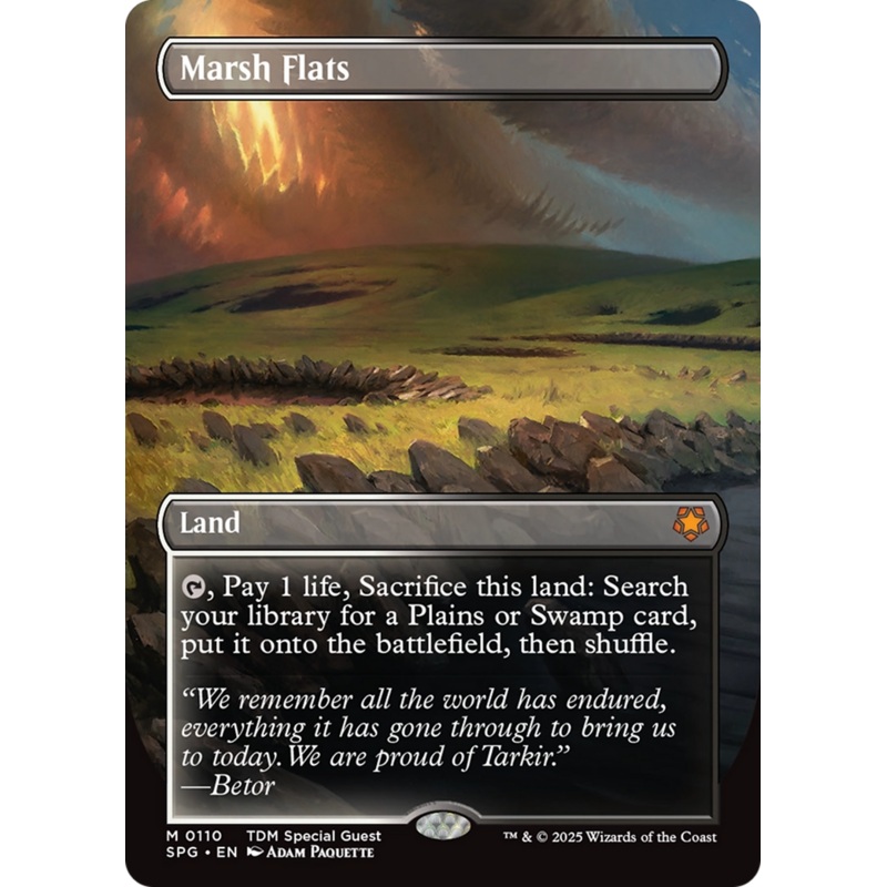Marsh Flats (Borderless) [Tarkir: Dragonstorm Special Guests]