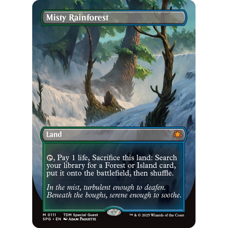Misty Rainforest (Borderless) [Tarkir: Dragonstorm Special Guests]