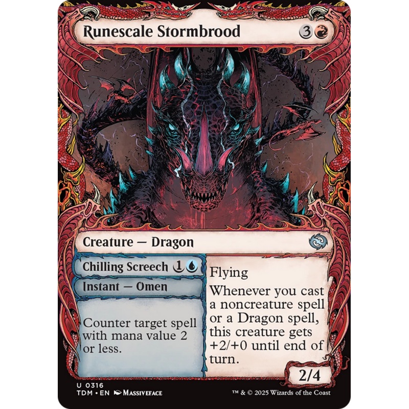 Runescale Stormbrood (Showcase) [Tarkir: Dragonstorm]