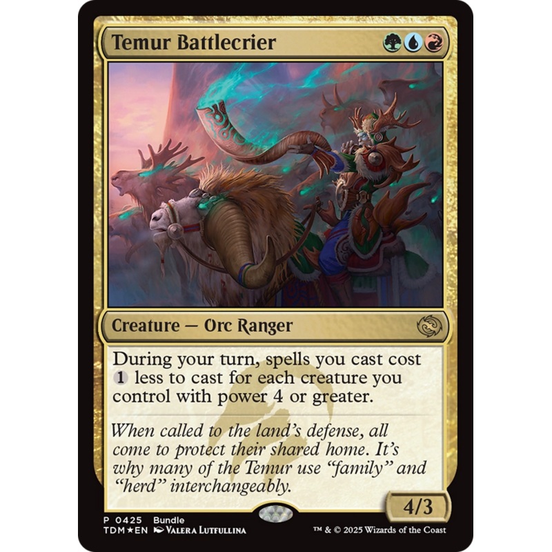 Temur Battlecrier (Bundle) [Tarkir: Dragonstorm Promos]