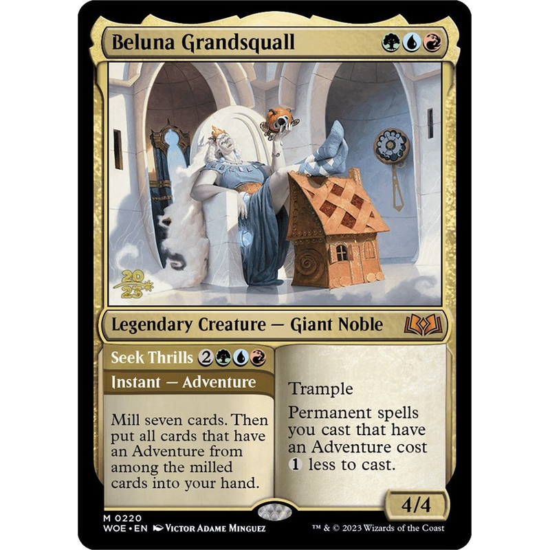 Beluna Grandsquall // Seek Thrills [Wilds of Eldraine Prerelease Promos]