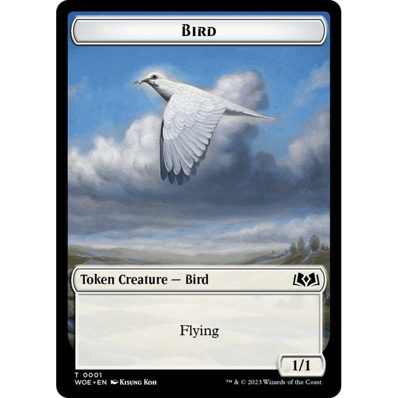 Bird // Food (0013) Double-Sided Token [Wilds of Eldraine Tokens]