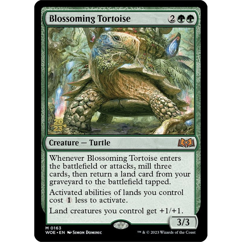 Blossoming Tortoise [Wilds of Eldraine Prerelease Promos]