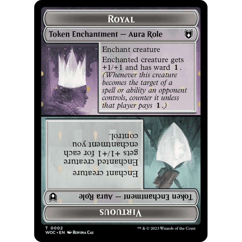 Copy // Royal Role / Virtuous Role Double-Sided Token [Wilds of Eldraine Commander Tokens]