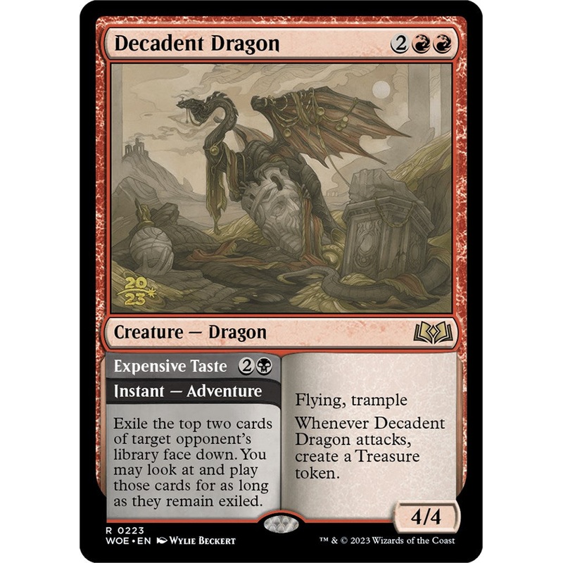 Decadent Dragon // Expensive Taste [Wilds of Eldraine Prerelease Promos]