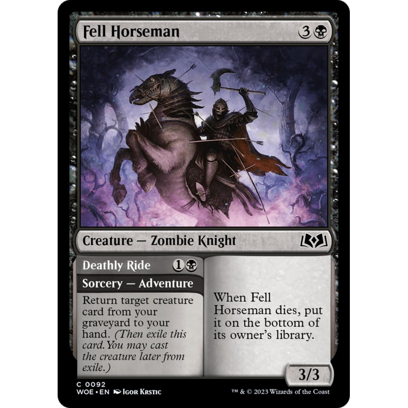 Fell Horseman // Deathly Ride [Wilds of Eldraine]