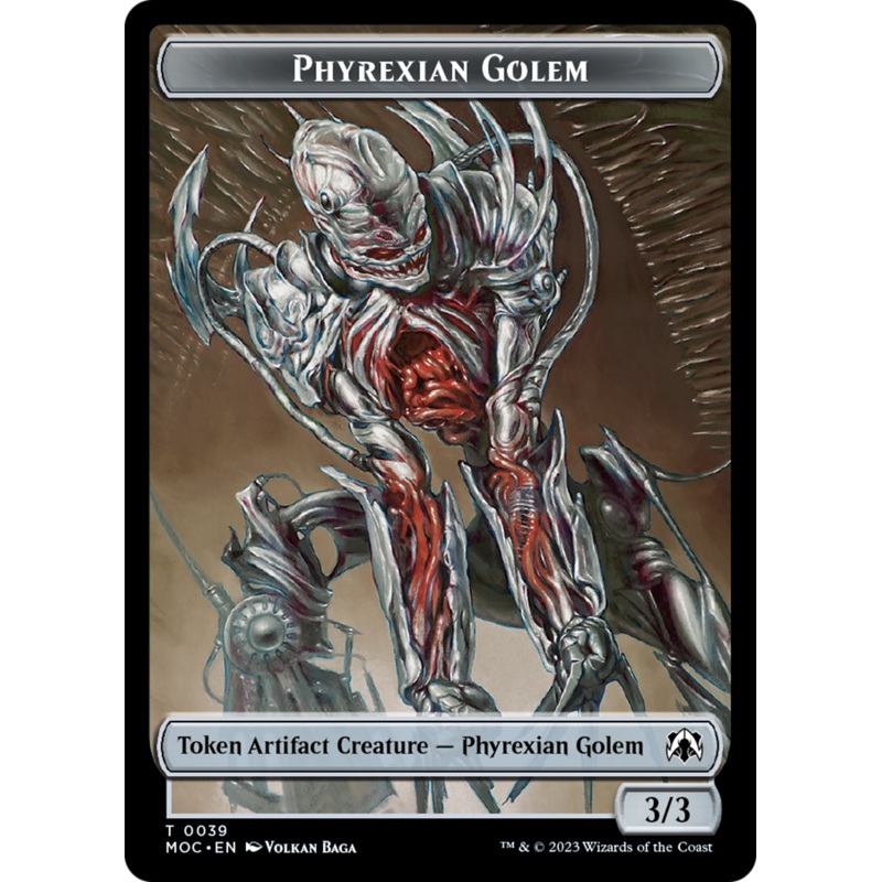 Phyrexian Golem // Phyrexian Horror Double-Sided Token [March of the Machine Commander Tokens]