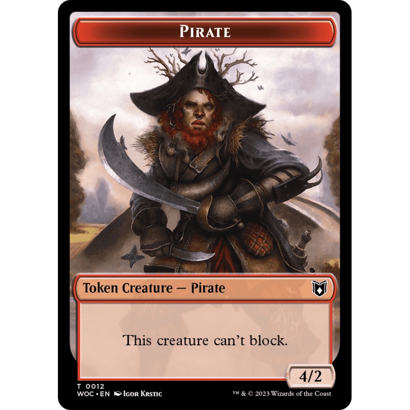Pirate // Pegasus Double-Sided Token [Wilds of Eldraine Commander Tokens]