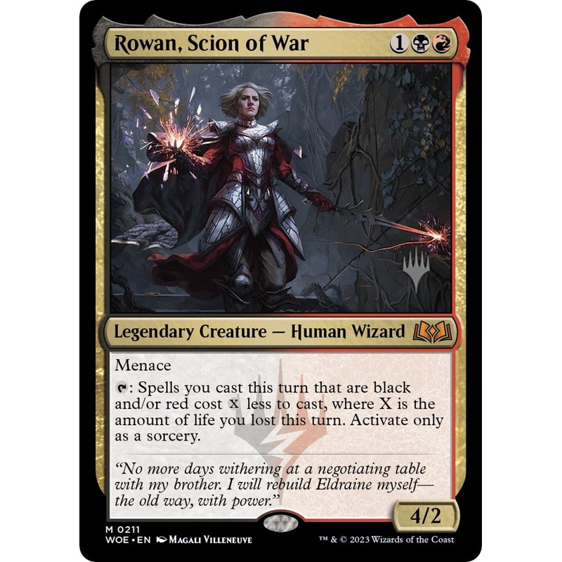 Rowan, Scion of War (Promo Pack) [Wilds of Eldraine Promos]