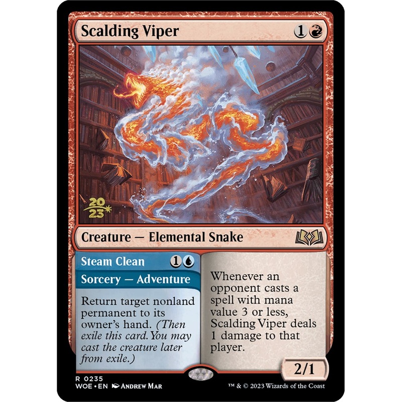 Scalding Viper [Wilds of Eldraine Prerelease Promos]
