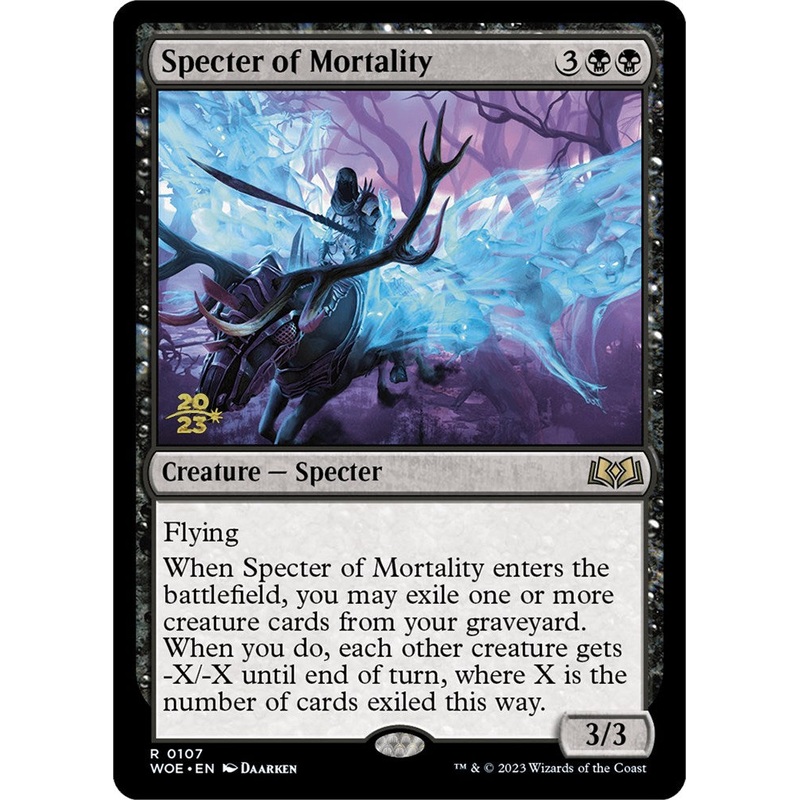 Specter of Mortality [Wilds of Eldraine Prerelease Promos]