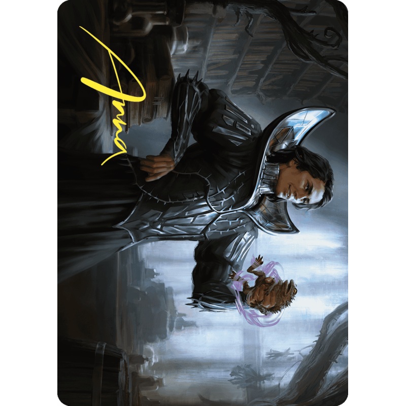 Spiteful Hexmage Art Card (Gold-Stamped Signature) [Wilds of Eldraine Art Series]
