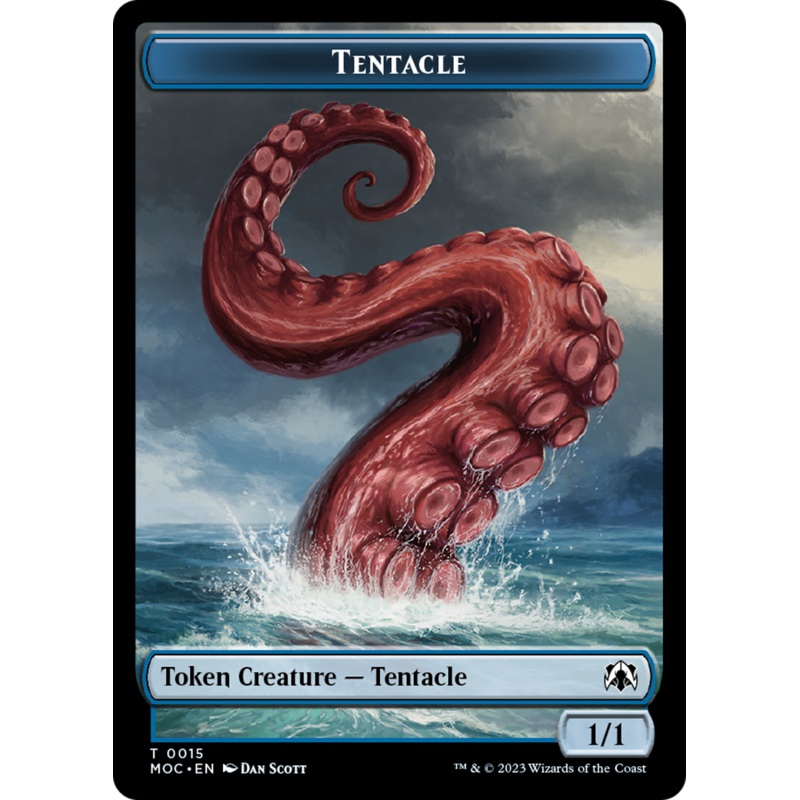 Tentacle // Human (26) Double-Sided Token [March of the Machine Commander Tokens]