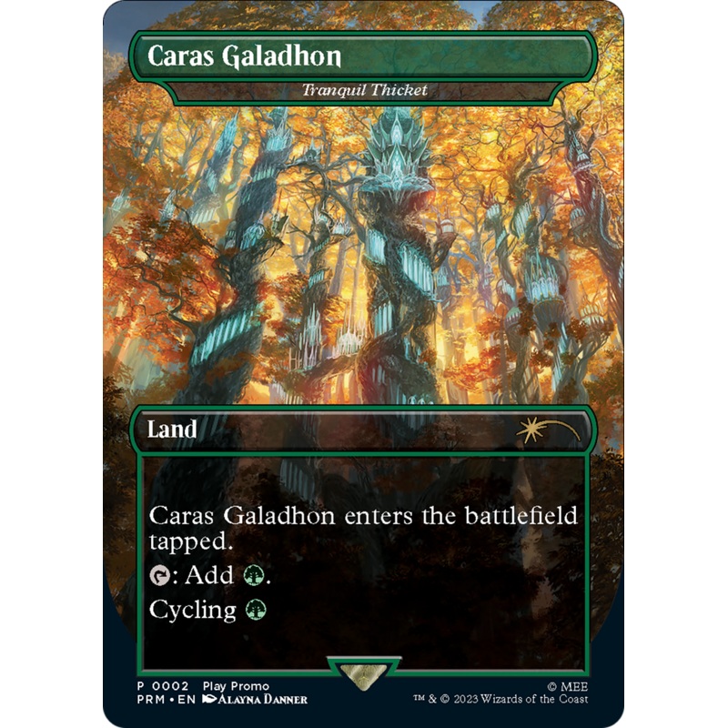 Tranquil Thicket - Caras Galadhon (Borderless) [Wizards Play Network 2023]