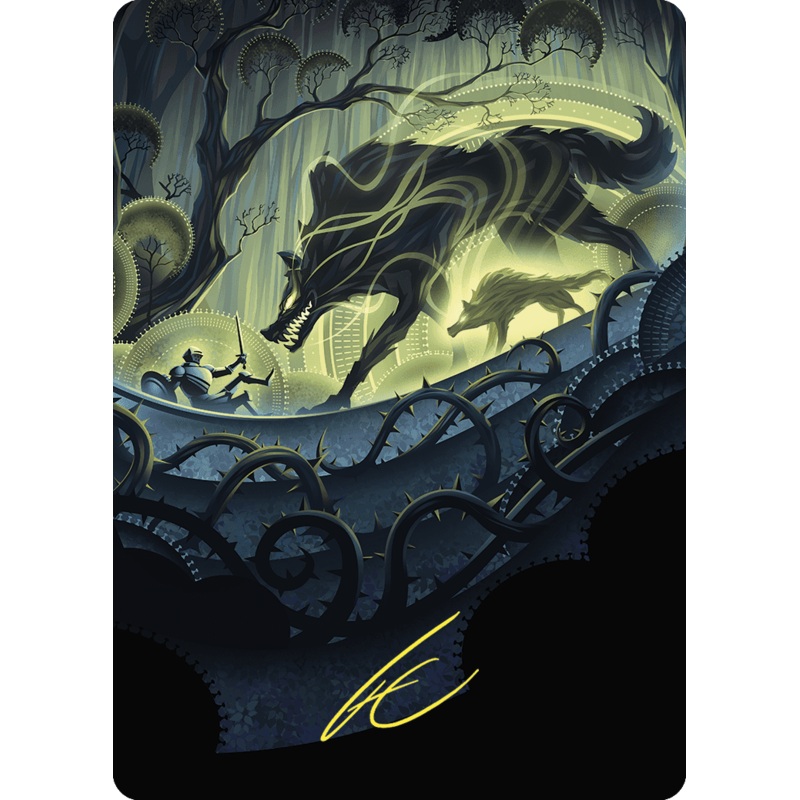 Unnatural Growth Art Card (Gold-Stamped Signature) [Wilds of Eldraine Art Series]