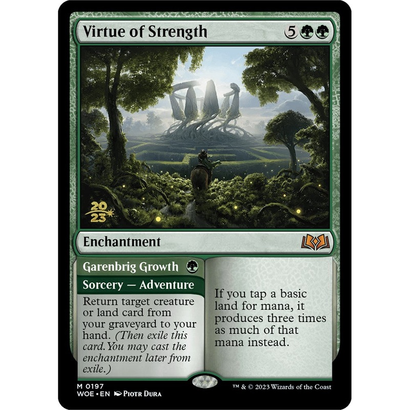 Virtue of Strength // Garenbrig Growth [Wilds of Eldraine Prerelease Promos]