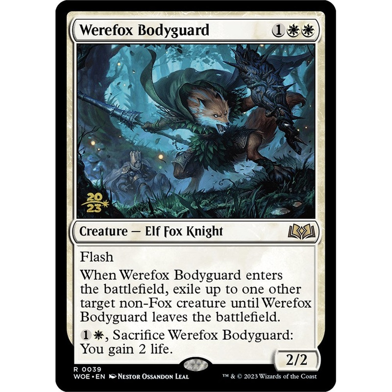 Werefox Bodyguard [Wilds of Eldraine Prerelease Promos]