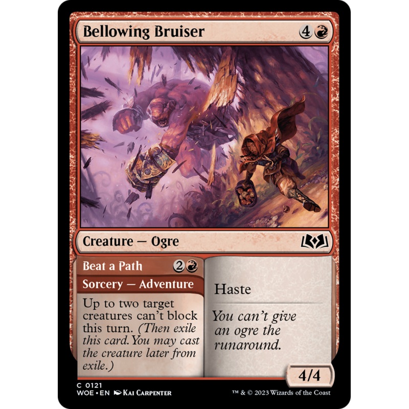 Bellowing Bruiser // Beat a Path [Wilds of Eldraine]