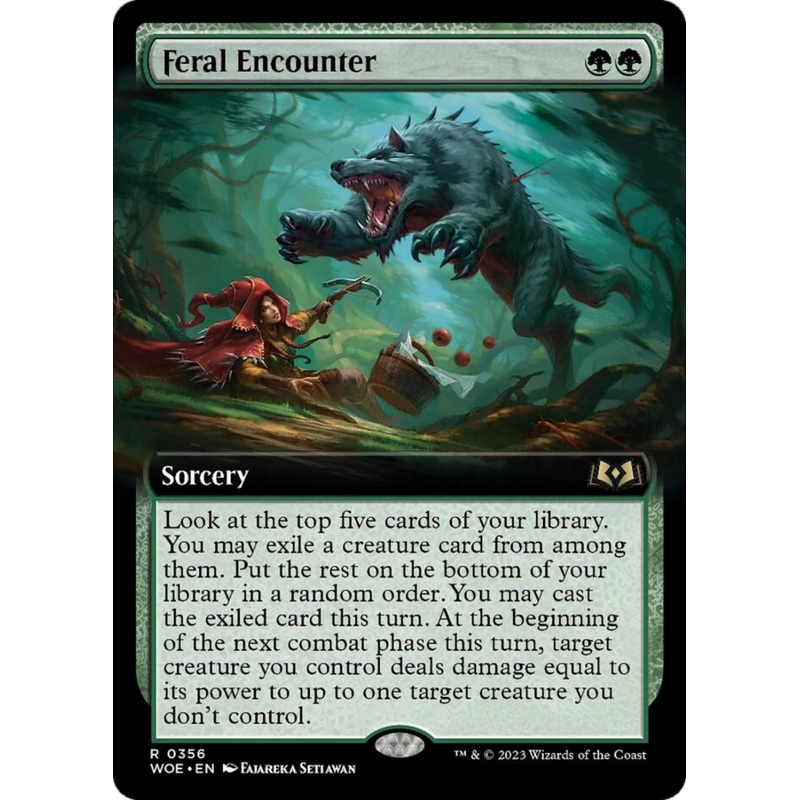 Feral Encounter (Extended Art) [Wilds of Eldraine]