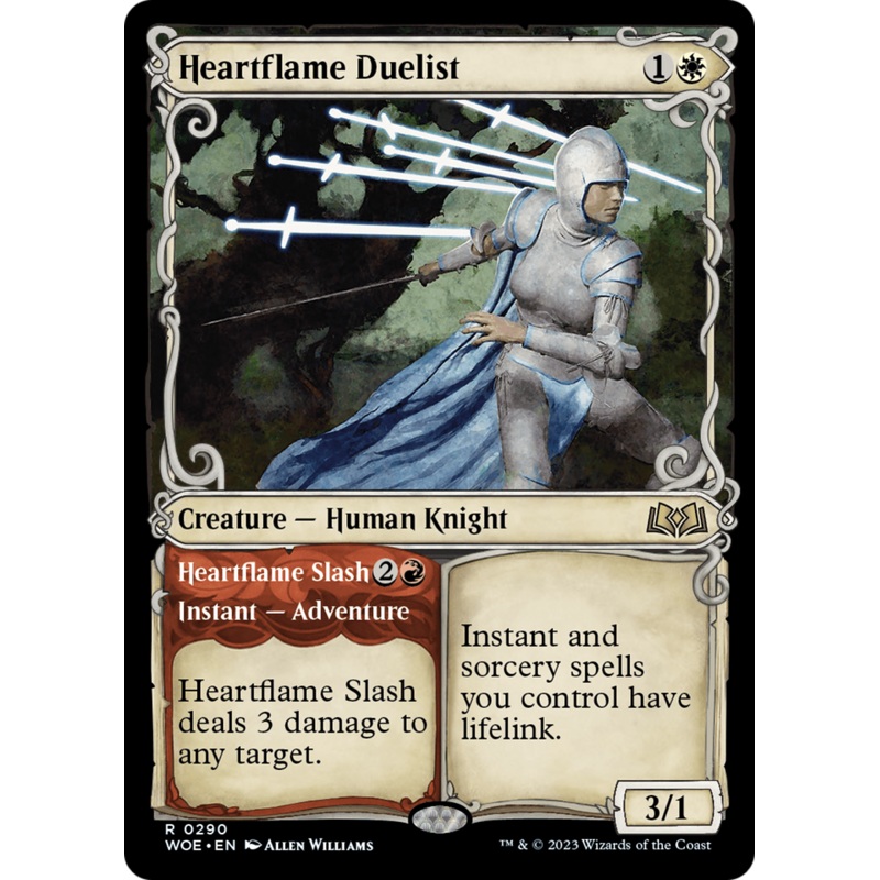 Heartflame Duelist // Heartflame Slash (Showcase) [Wilds of Eldraine]
