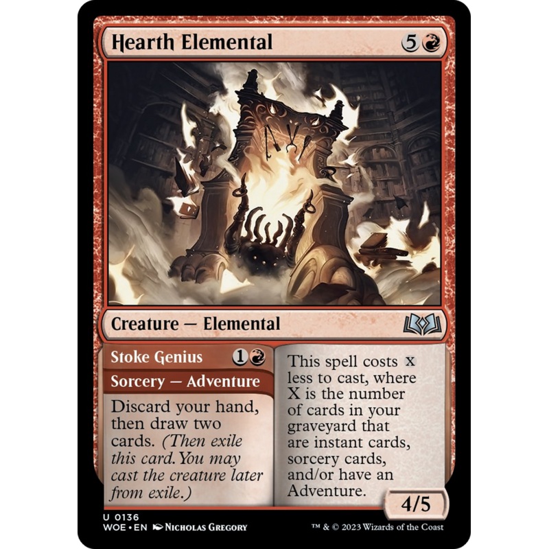 Hearth Elemental // Stoke Genius [Wilds of Eldraine]