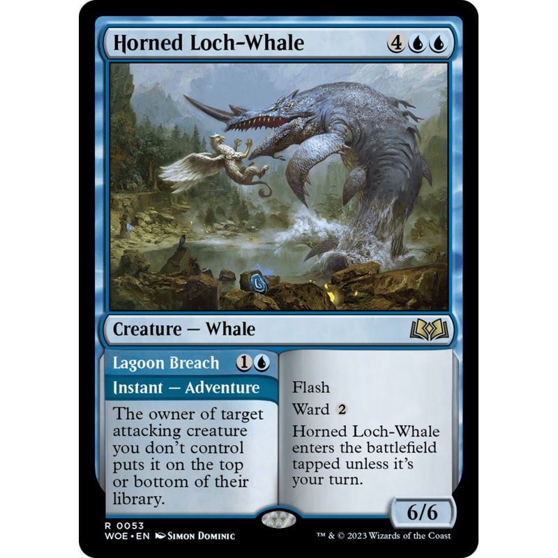 Horned Loch-Whale // Lagoon Breach [Wilds of Eldraine]