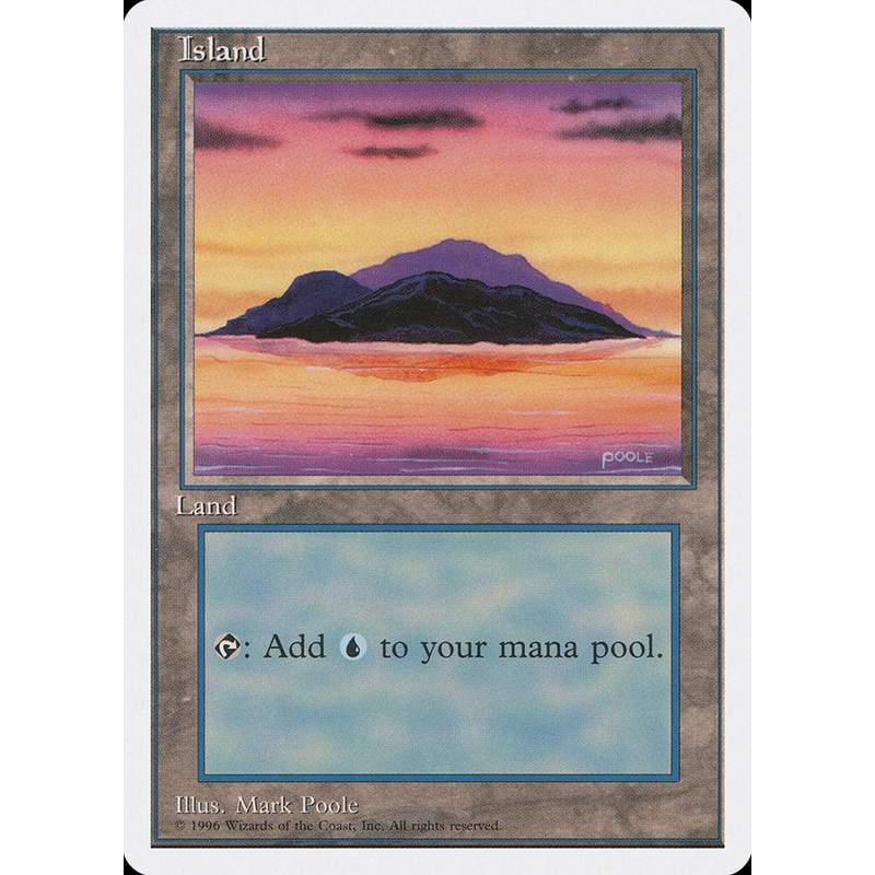 Island (Dark Clouds, Signature on Bottom Right) [Introductory Two-Player Set]