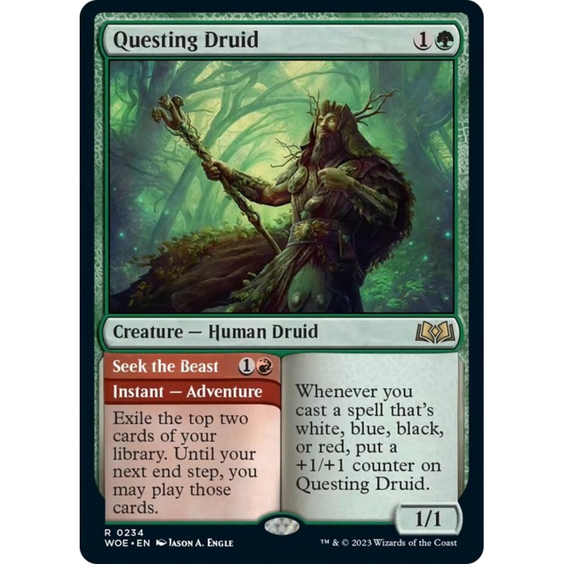 Questing Druid // Seek the Beast [Wilds of Eldraine]
