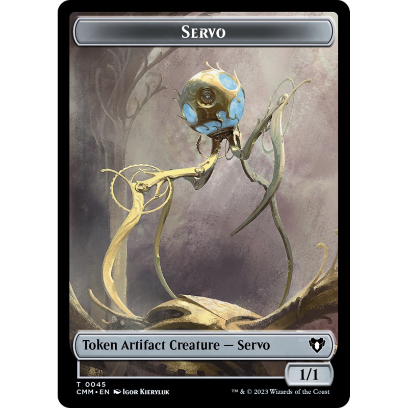 Servo // Dragon (0020) Double-Sided Token [Commander Masters Tokens]