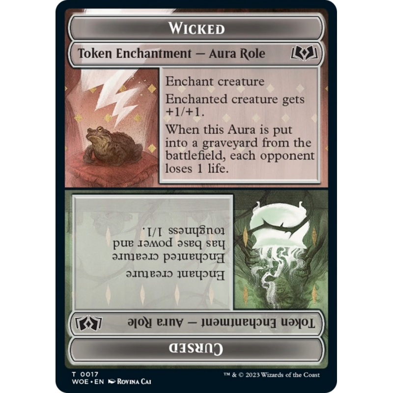 Wicked Role / Cursed Role // Emblem - On An Adventure Double-Sided Token [Wilds of Eldraine Tokens]